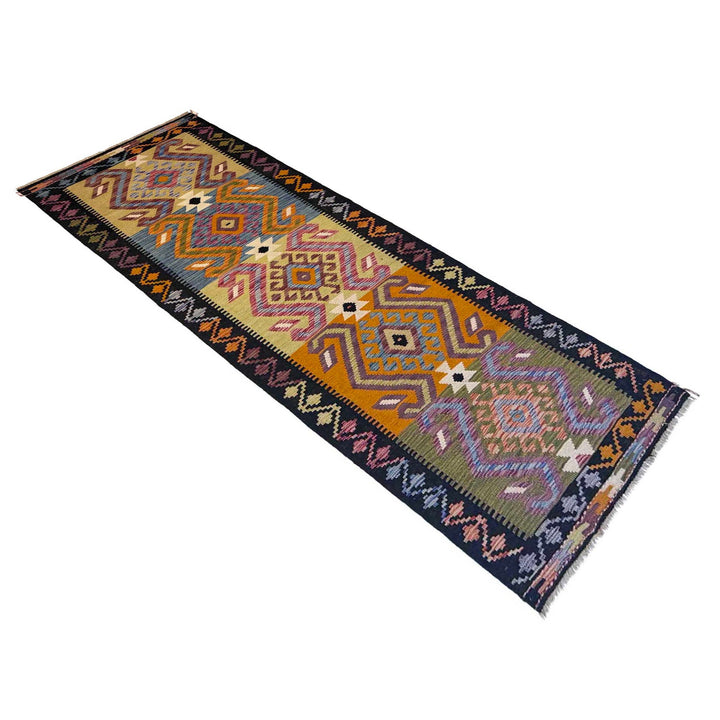 Handmade Vegetable Kilim Runner 2' 8" x 9' 11" - No. AL69915
