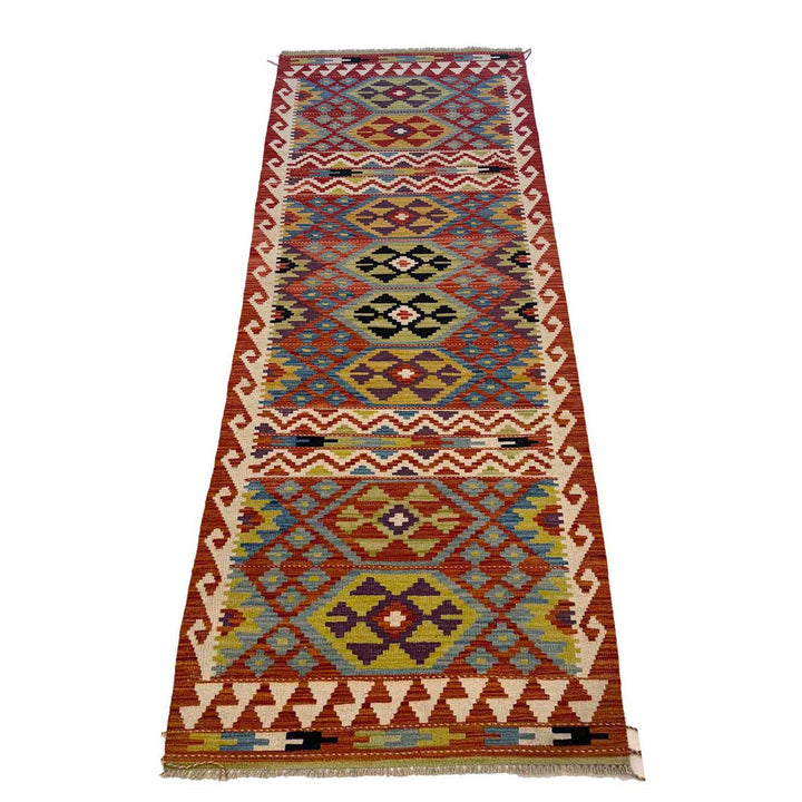 Handmade Vegetable Kelim Runner 2' 9" x 9' 8" - No. AL24787