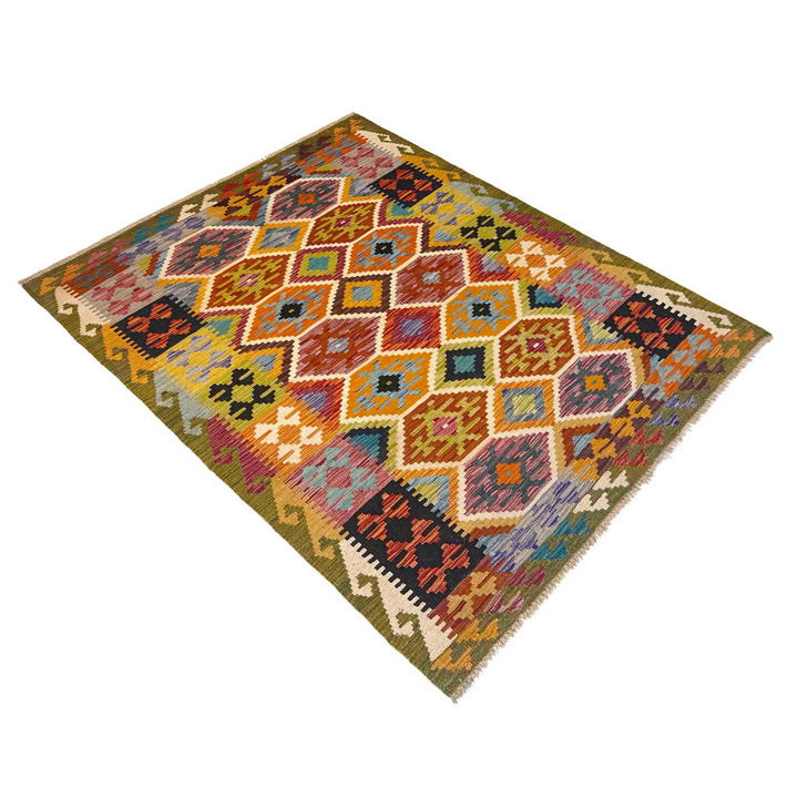 Handmade Vegetable Kelim 4' 1" x 5' 11" - No. AL78471