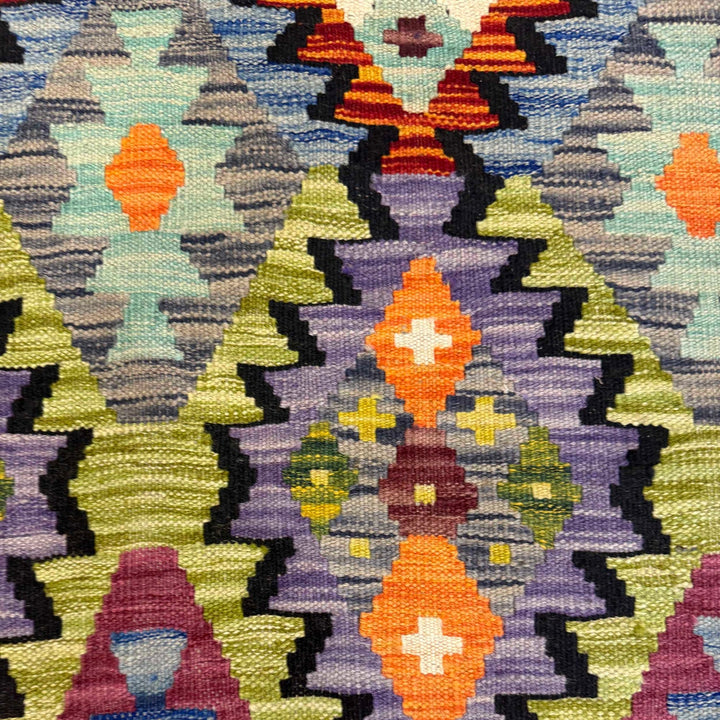 Hand Knotted Afghan Style Kilim 4' 1" x 6' 1" - No. AL52759