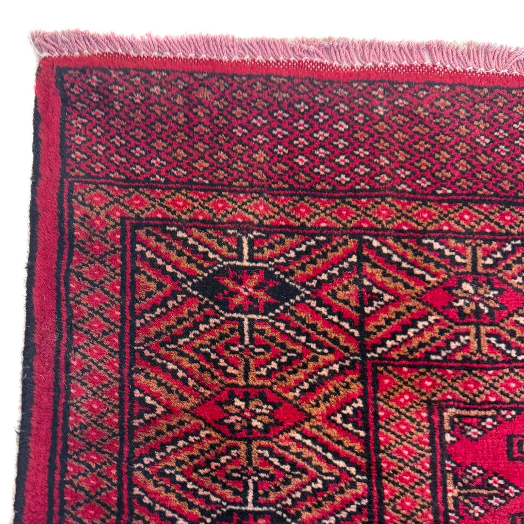 Deep Red Color Baluchi Carpet 6' 8" x 9' 4" - No. AL60345