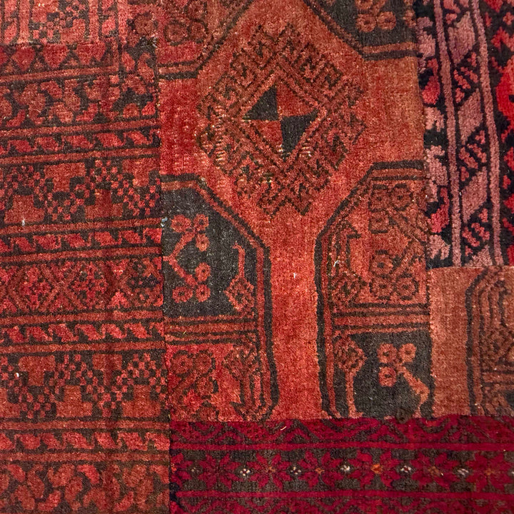 Traditional Wool Patchwork Area Rug 4' 1" x 5' 11" - No. AL400069