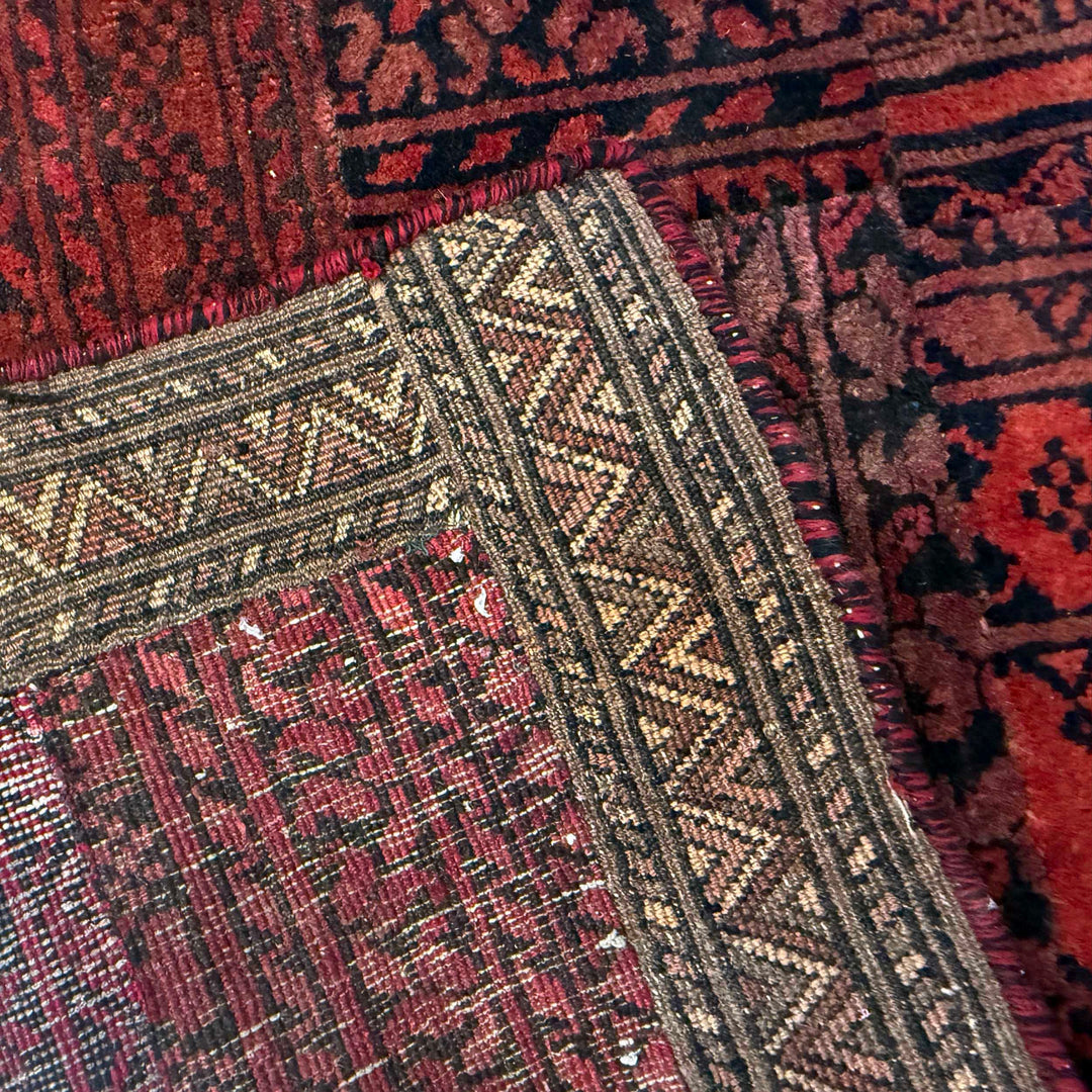Traditional Wool Patchwork Area Rug 4' 1" x 5' 11" - No. AL400069