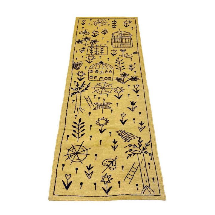 Pakistani Embroidery Kilim Runner 2' 4"x 7' 9" - No. AL83184