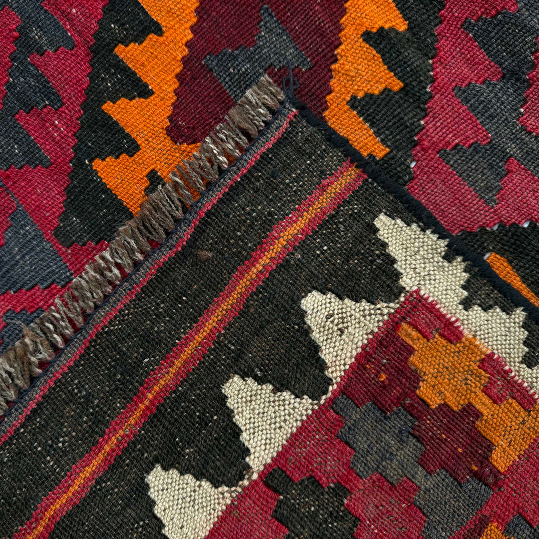 Afghan Maimana Kilim Rug 6' 2" x 9' 5" Flat-Weave | No. AL20495