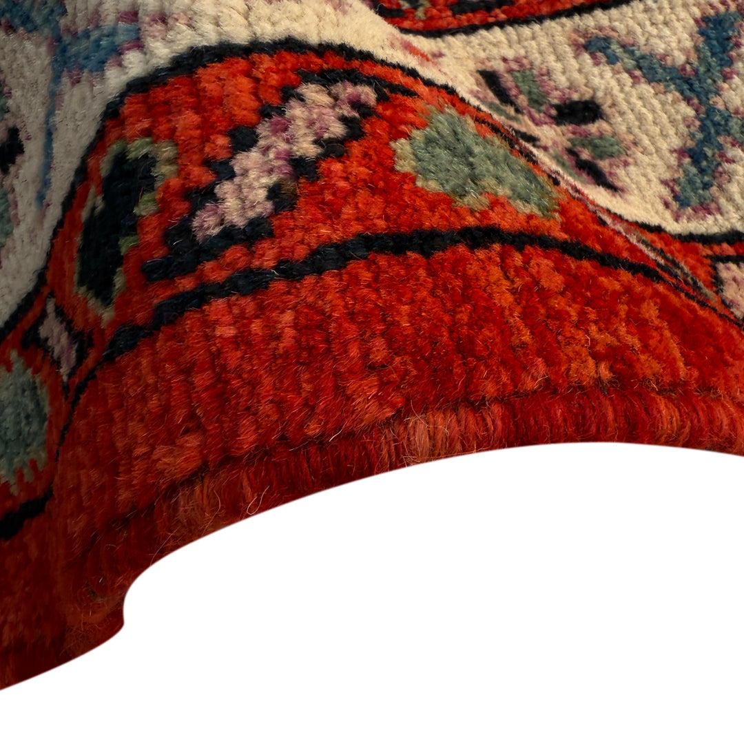 Red Afghan Shirazi Rug 6' 7" x 9' 7" Hand-Knotted field