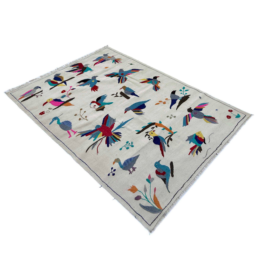 Beige Pakistani Kilim Rug 3' 9" x 6' 4" Flat-Weave view