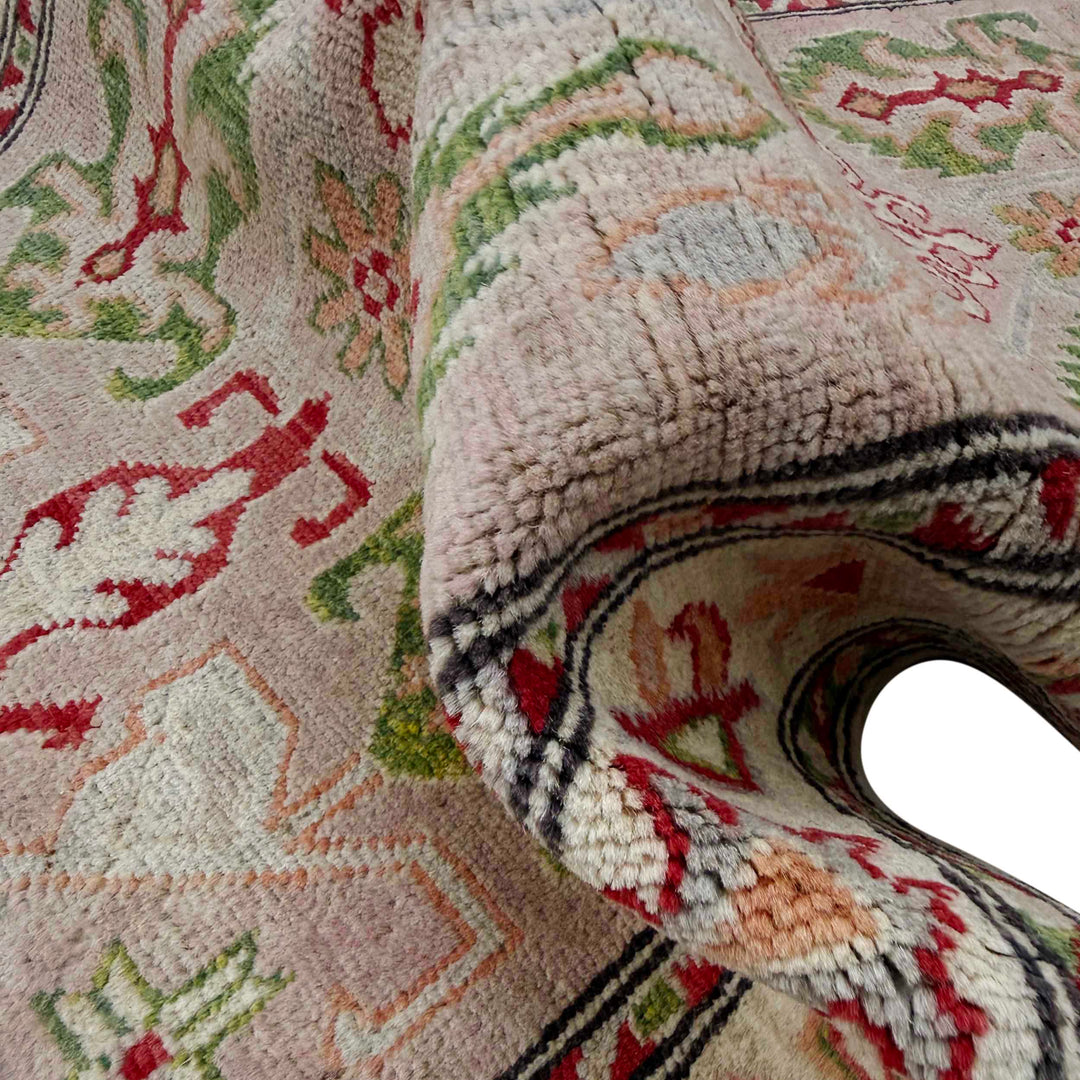 Afghan Kazak Rug 2' 5" x 10' 2" Hand-Knotted texture