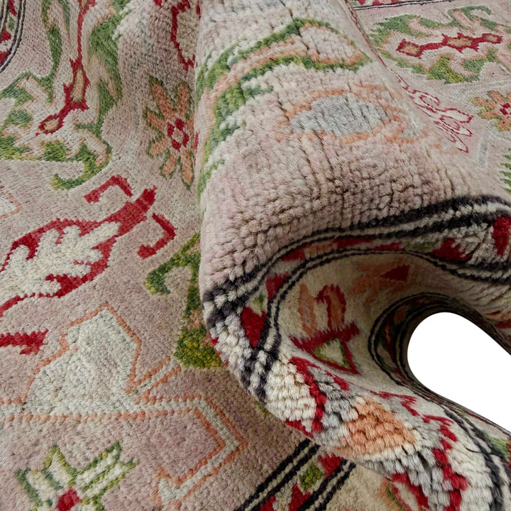 Afghan Kazak Rug 2' 5" x 10' 2" Hand-Knotted texture