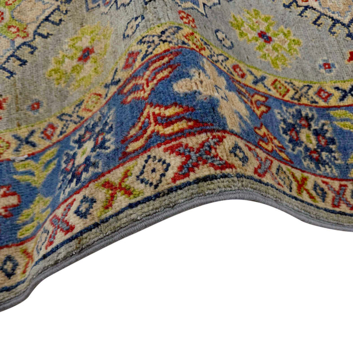 Gray Afghan Kazak Rug 2' 7" x 9' 8" Hand-Knotted | No. AL22505