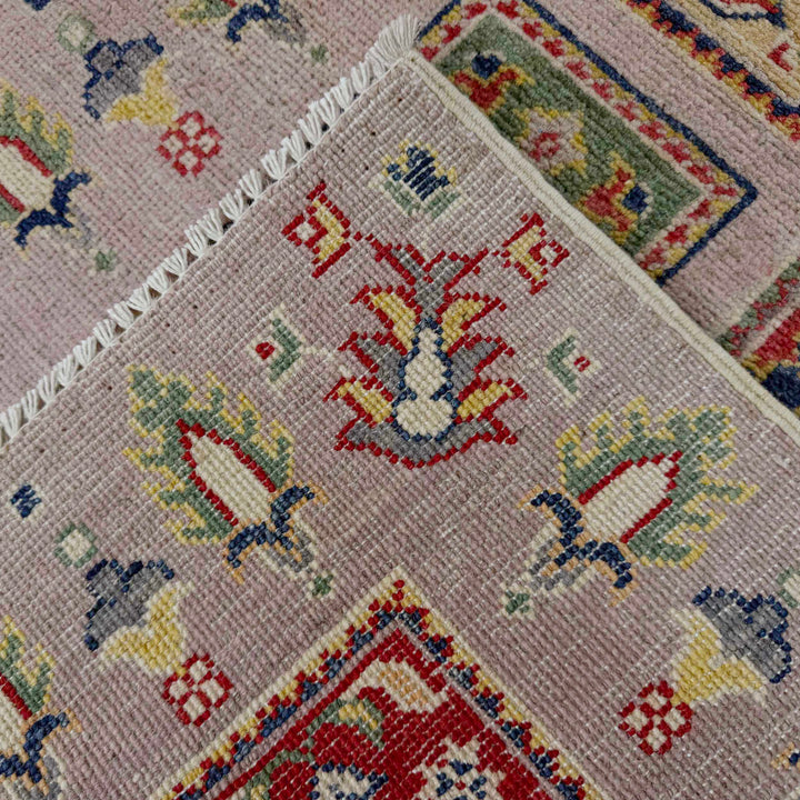Pink Afghan Bakhtiar Runner Rug 2' 9" x 10' 2" Hand-Knotted border