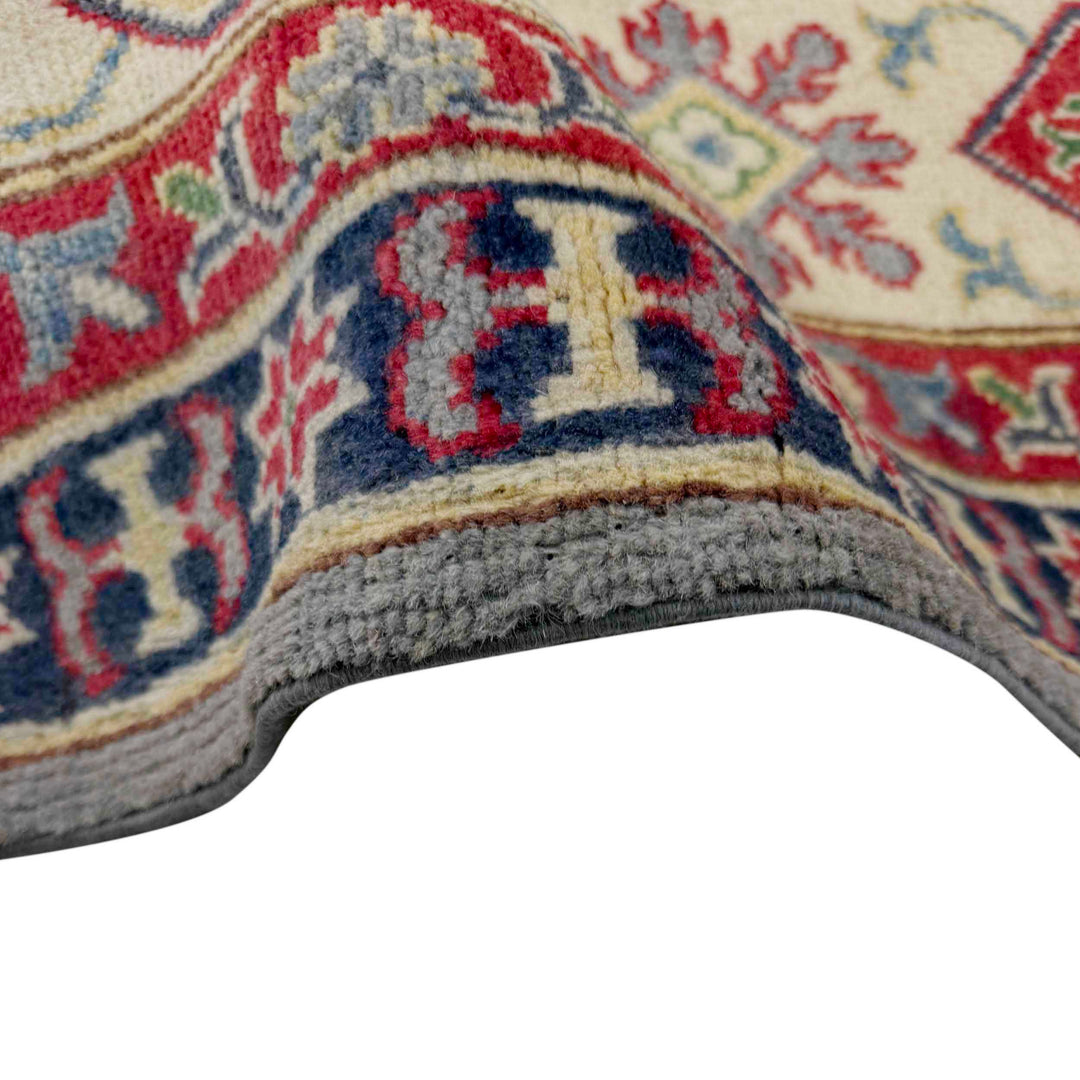 Gray Afghan Kazak Rug 6' 8" x 9' 7" Hand-Knotted | No. AL29240