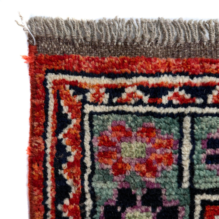 Red Afghan Shirazi Rug 8' 0" x 11' 3" Hand-Knotted pattern