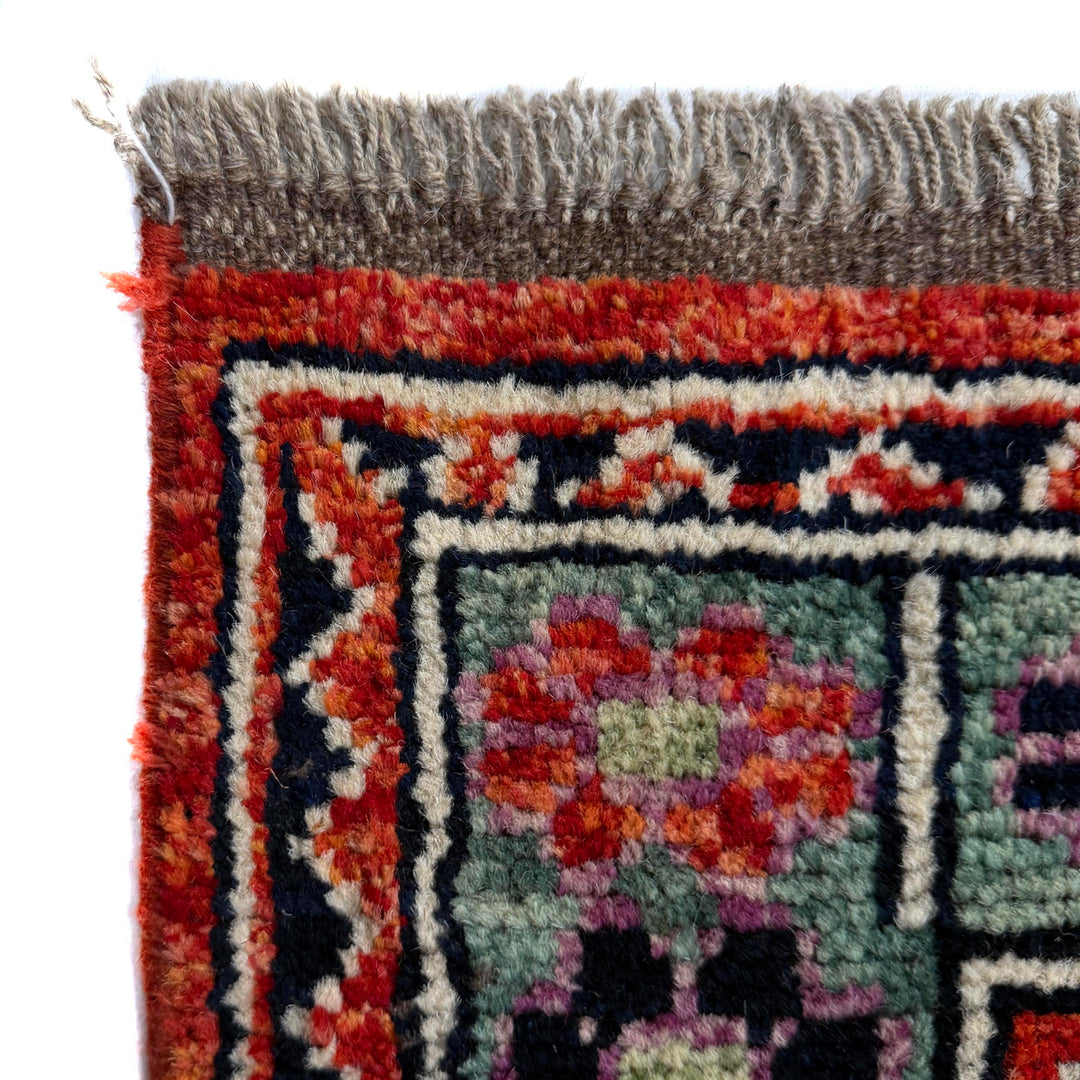 Red Afghan Shirazi Rug 8' 0" x 11' 3" Hand-Knotted pattern