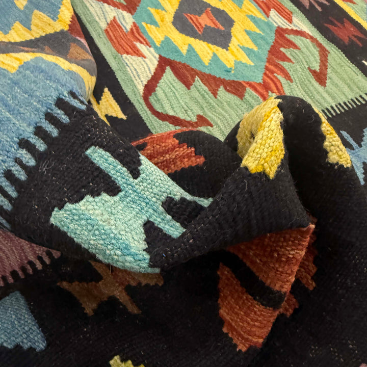 Afghan Kilim Rug 9' 5" x 12' 6" Flat-Weave | No. AL50222
