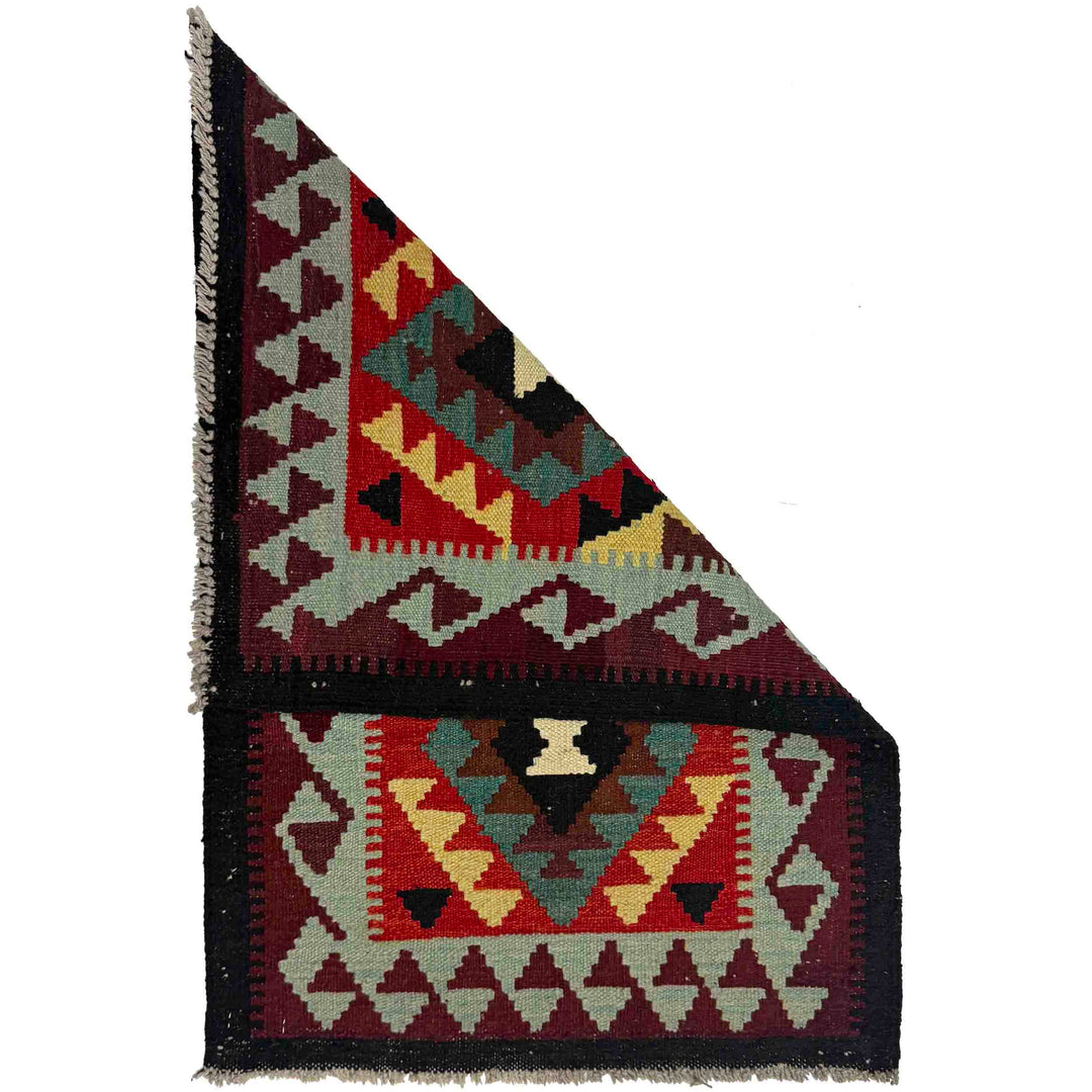 Afghan Kilim Rug 2' 0" x 2' 11" Flat-Weave | No. AL86058