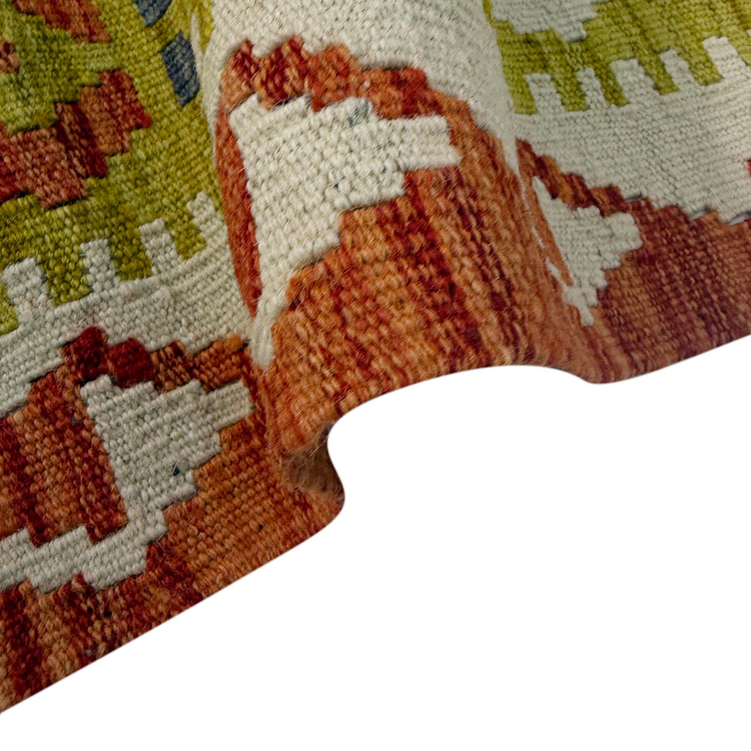 Afghan Vegetable Kilim Rug 4' 5" x 6' 4" Flat-Weave field