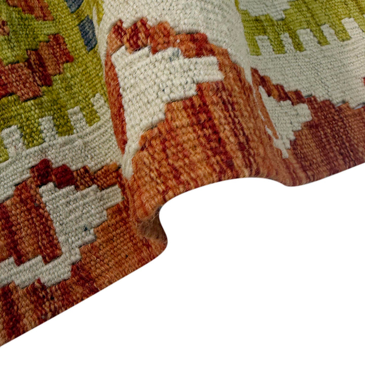 Afghan Vegetable Kilim Rug 4' 5" x 6' 4" Flat-Weave field