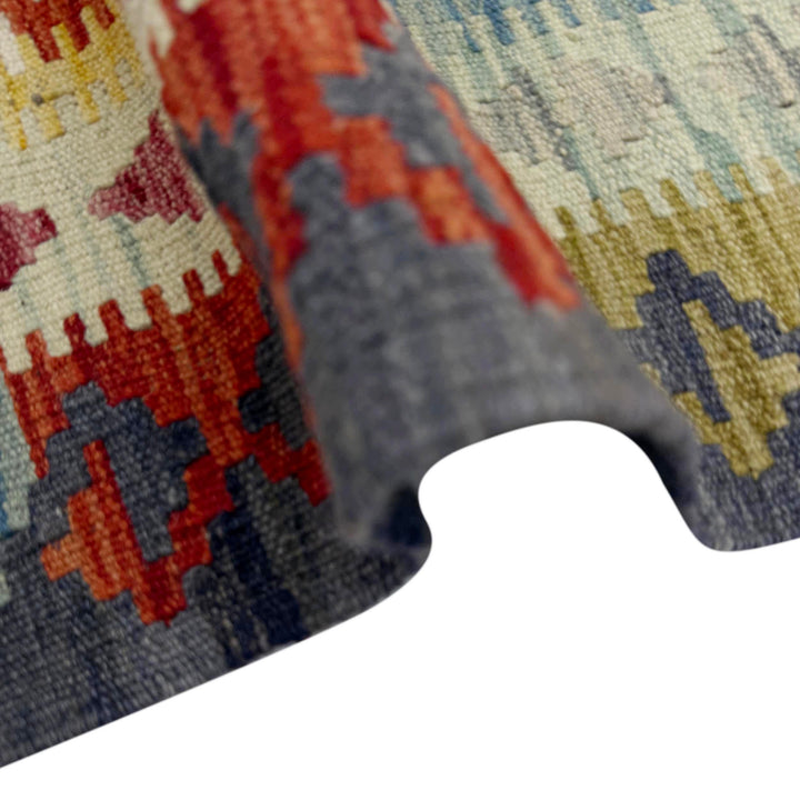 Afghan Vegetable Kilim Rug 4' 3" x 6' 5" Flat-Weave field