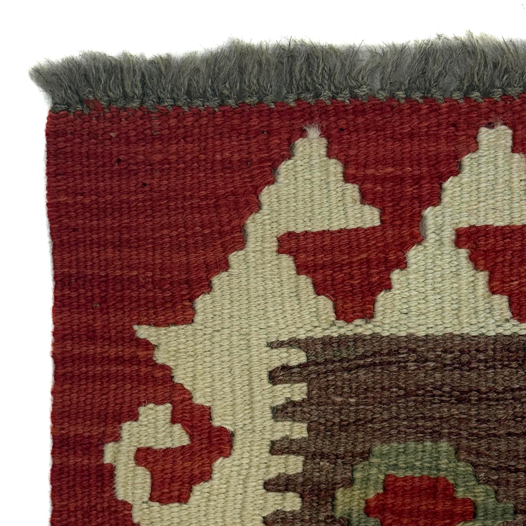Afghan Kilim Rug 3' 1" x 4' 11" Flat-Weave | No. AL77076