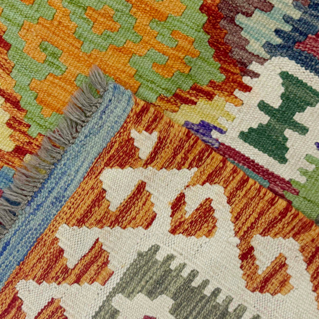 Afghan Kilim Rug 4' 10" x 6' 7" Flat-Weave | No. AL94549