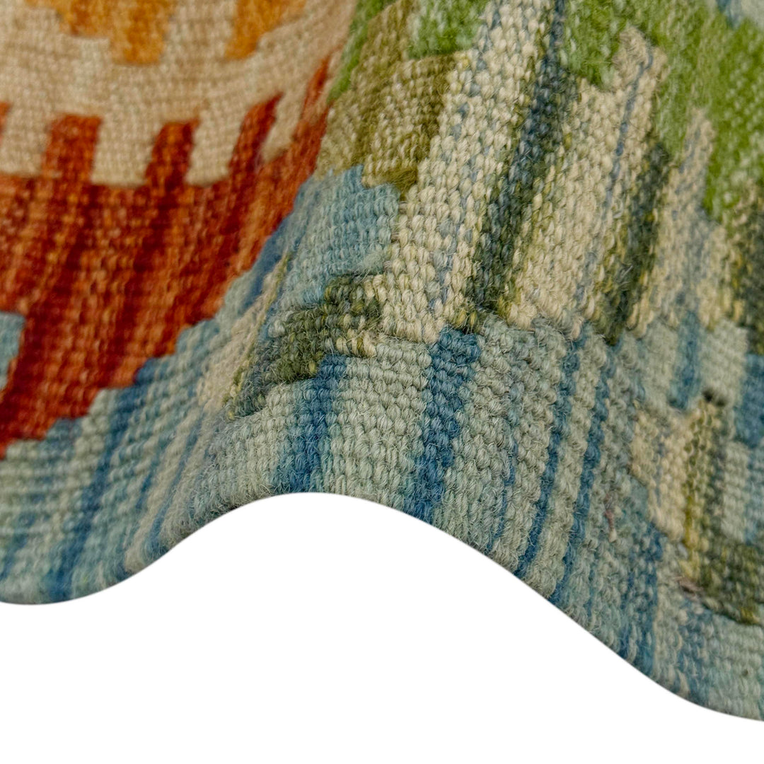 Afghan Kilim Rug 5' 0" x 6' 7" Flat-Weave field