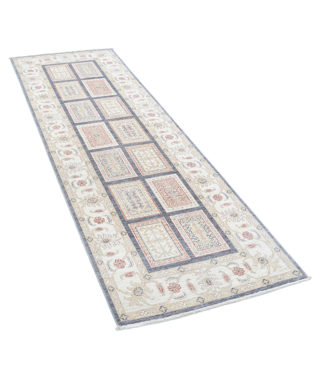 Afghan Bakhtiari Rug 2' 7" x 8' 1" Hand-Knotted | No. AT66814
