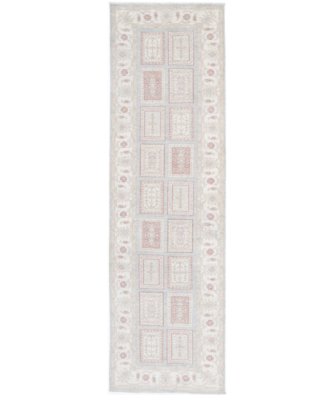 Afghan Bakhtiari Runner Rug 2' 7" x 9' 7" Hand-Knotted | No. AT80617