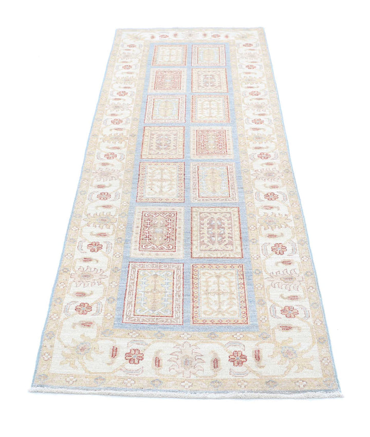 Afghan Bakhtiari Runner Rug 2' 7" x 8' 3" Hand-Knotted | No. AT93034