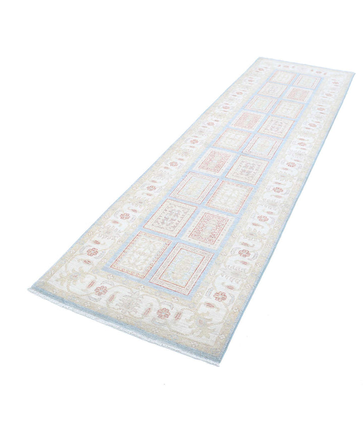 Afghan Bakhtiari Runner Rug 2' 8" x 9' 10" Hand-Knotted | No. AT12348
