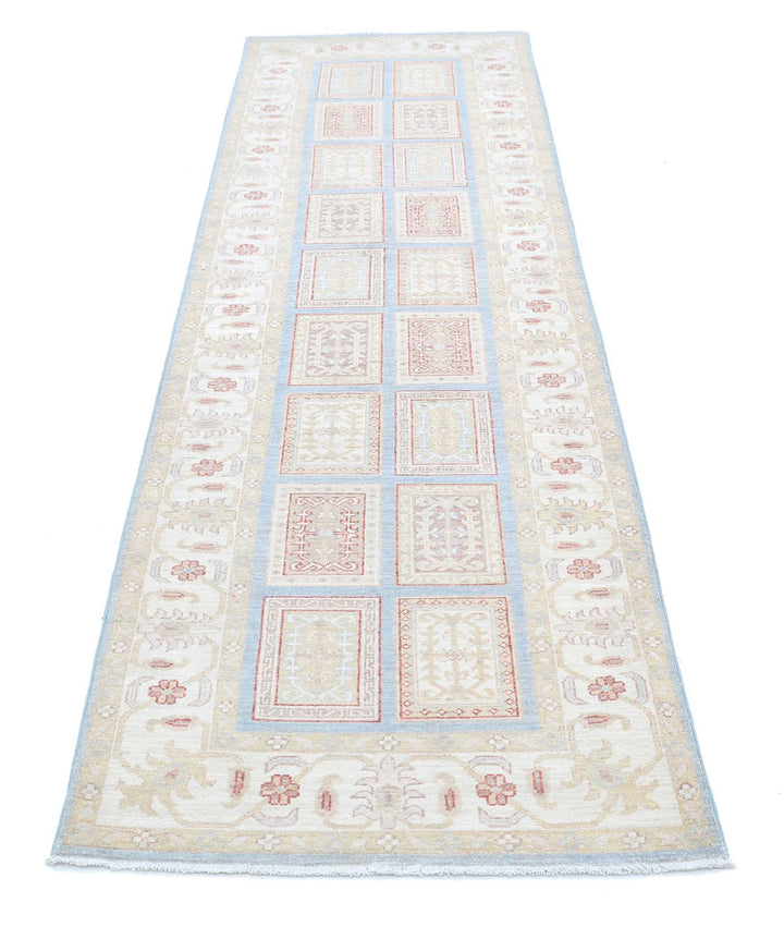 Afghan Bakhtiari Runner Rug 2' 8" x 9' 10" Hand-Knotted | No. AT12348