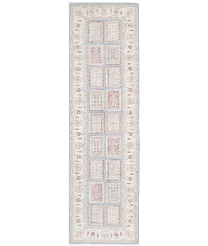 Afghan Bakhtiari Runner Rug 2' 8" x 9' 10" Hand-Knotted | No. AT12348