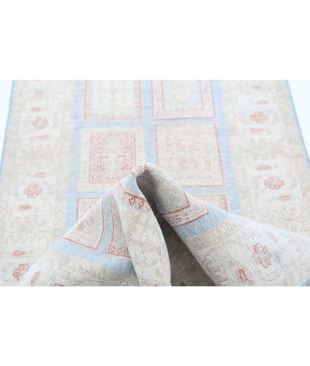 Afghan Bakhtiari Runner Rug 2' 8" x 9' 6" Hand-Knotted | No. AT42151