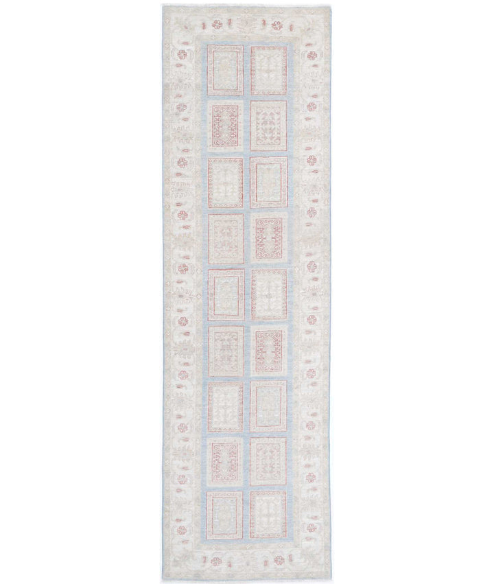 Afghan Bakhtiari Runner Rug 2' 8" x 9' 6" Hand-Knotted | No. AT42151