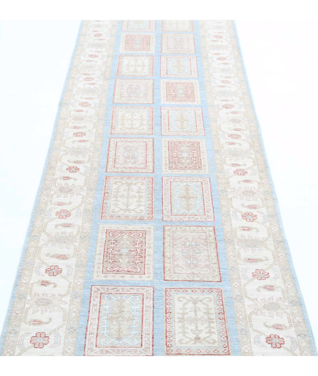 Afghan Bakhtiari Runner Rug 2' 8" x 10' 2" Hand-Knotted | No. AT61875