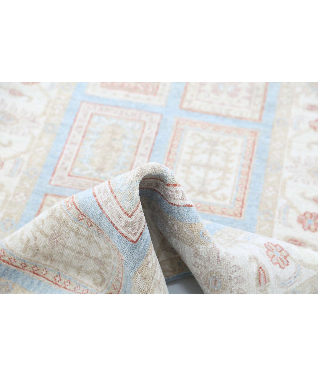 Afghan Bakhtiari Runner Rug 2' 9" x 10' 0" Hand-Knotted | No. AT47333