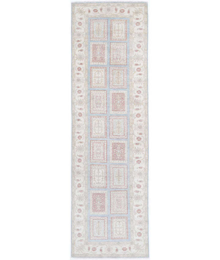 Afghan Bakhtiari Runner Rug 2' 9" x 10' 0" Hand-Knotted | No. AT47333