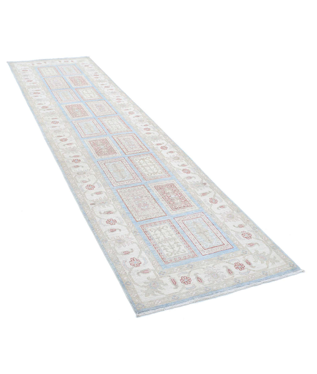 Afghan Bakhtiari Runner Rug 2' 9" x 10' 3" Hand-Knotted | No. AT30358