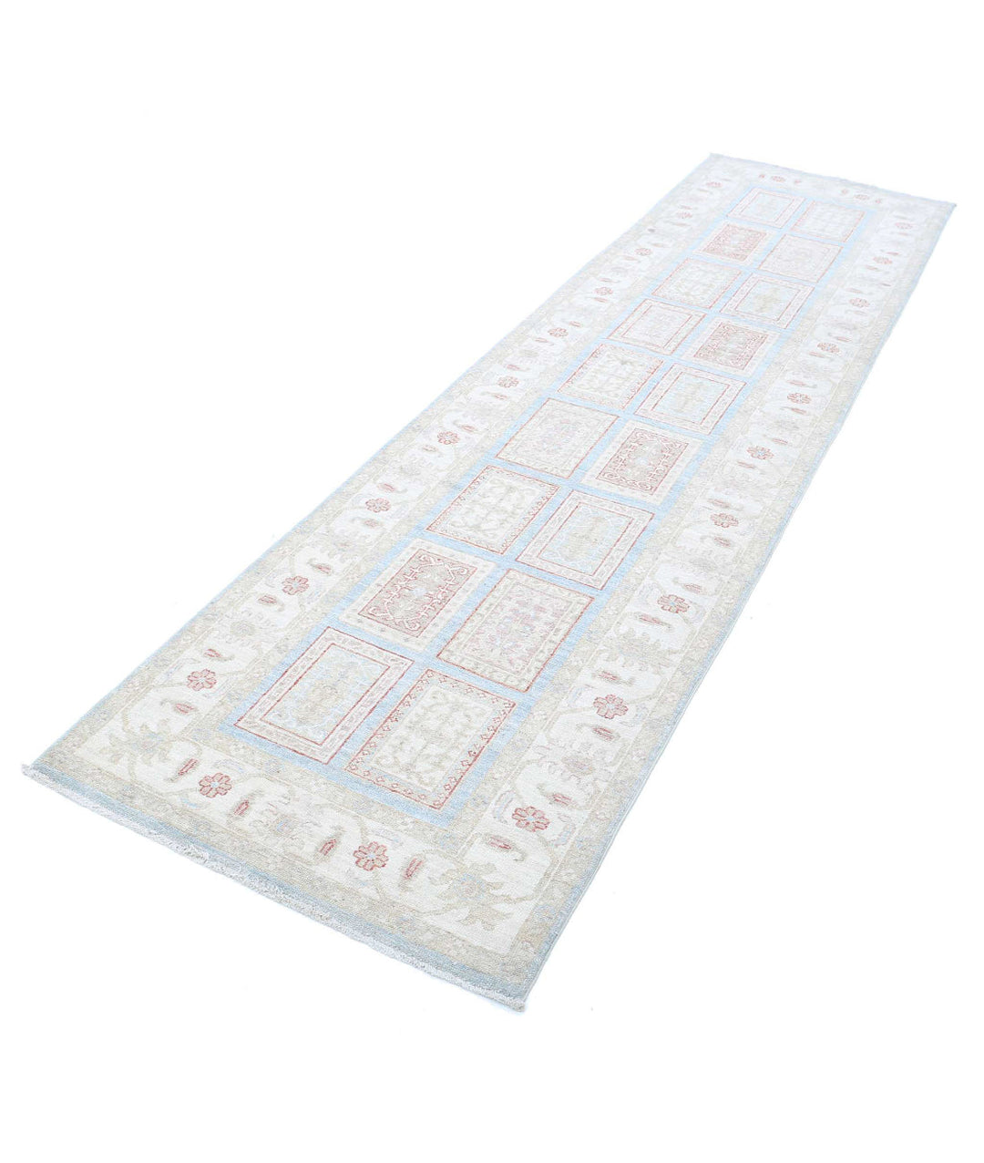 Afghan Bakhtiari Runner Rug 2' 9" x 10' 3" Hand-Knotted | No. AT30358