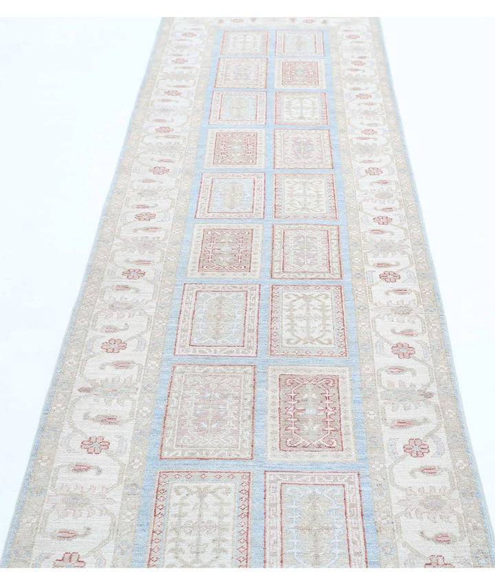 Afghan Bakhtiari Runner Rug 2' 9" x 10' 3" Hand-Knotted | No. AT30358