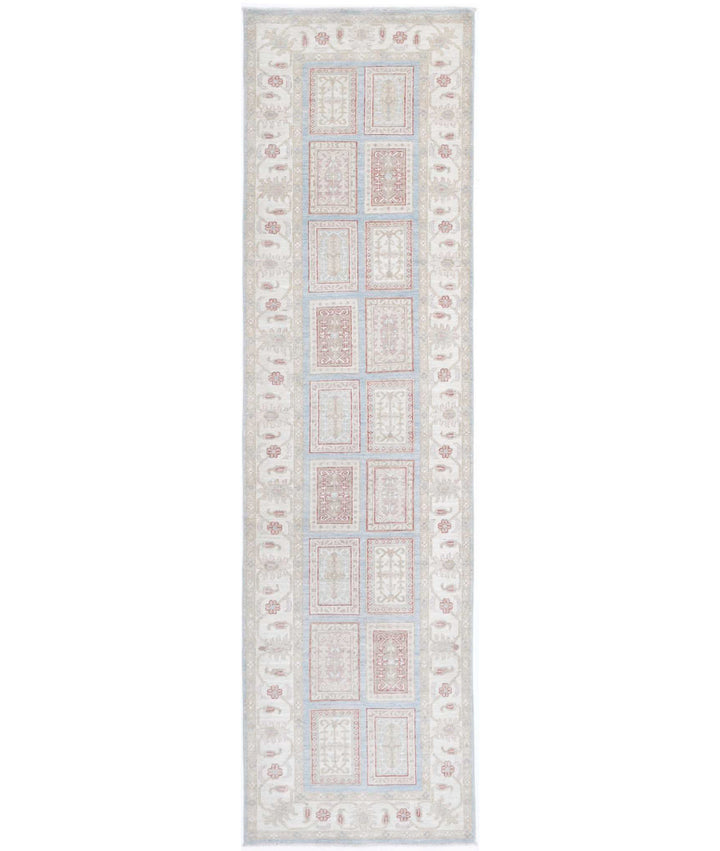 Afghan Bakhtiari Runner Rug 2' 9" x 10' 3" Hand-Knotted | No. AT30358