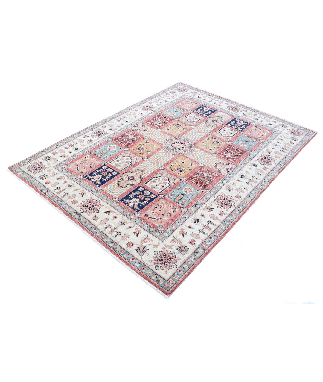 Afghan Bakhtiari Rug 4' 9" x 6' 5" Hand-Knotted | No. AT90780