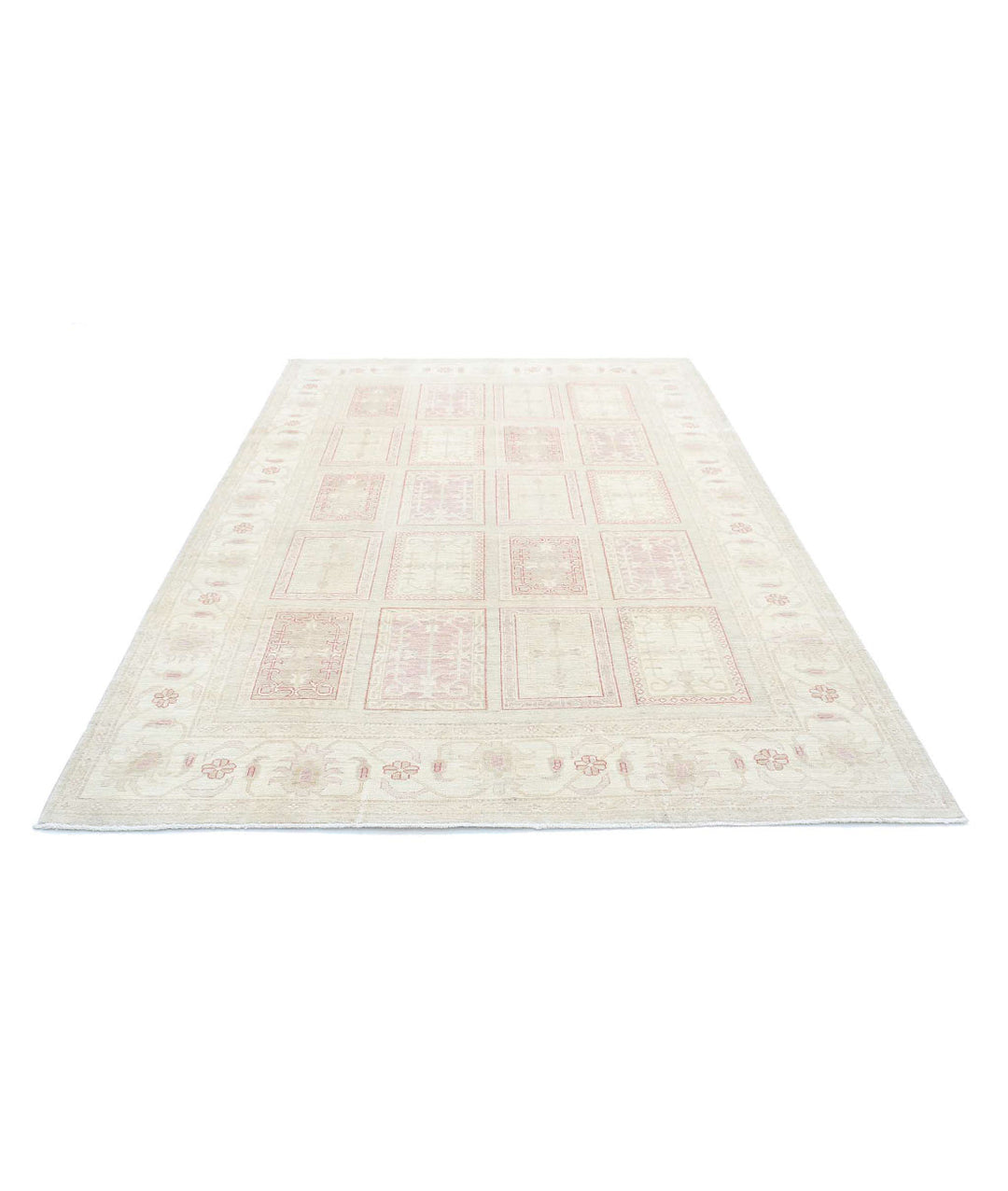 Afghan Bakhtiari Rug 6' 4" x 9' 3" Hand-Knotted | No. AT16939