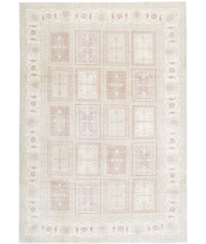 Afghan Bakhtiari Rug 6' 4" x 9' 3" Hand-Knotted | No. AT16939