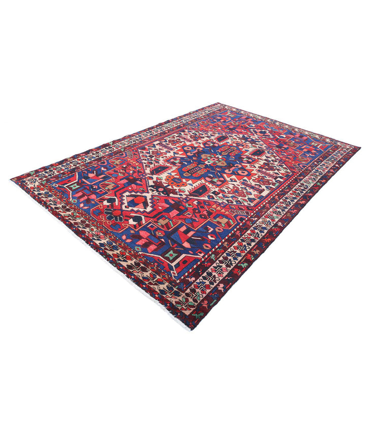 Afghan Bakhtiari Rug 6' 7" x 10' 2" Hand-Knotted | No. AT74161