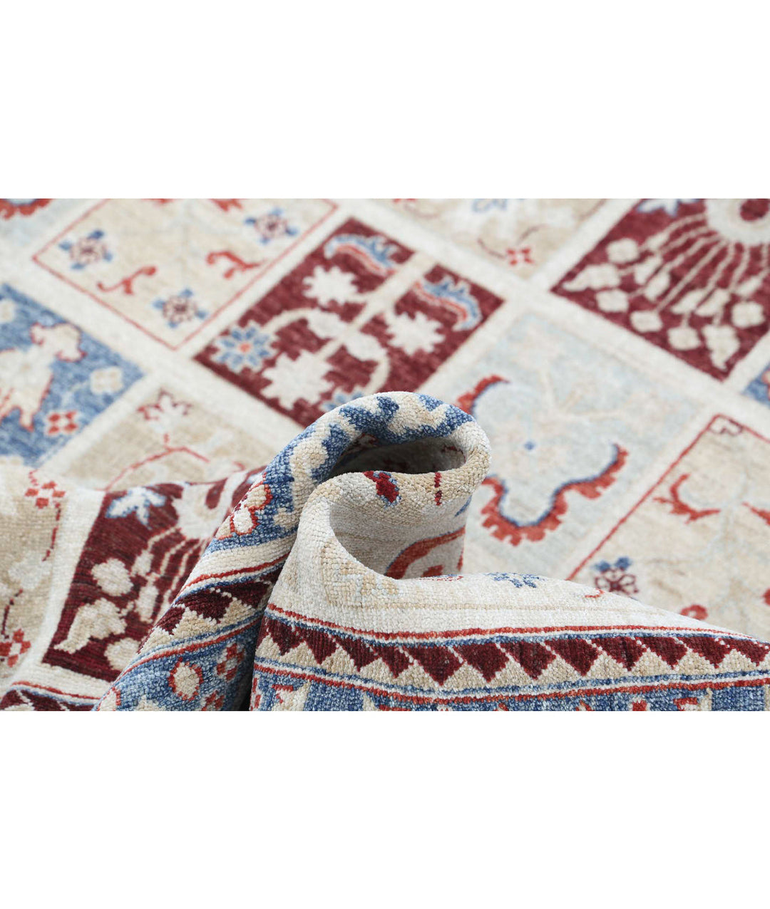 Grey Afghan Bakhtiari Rug 5' 7" x 8' 1" Hand-Knotted | No. AT21173