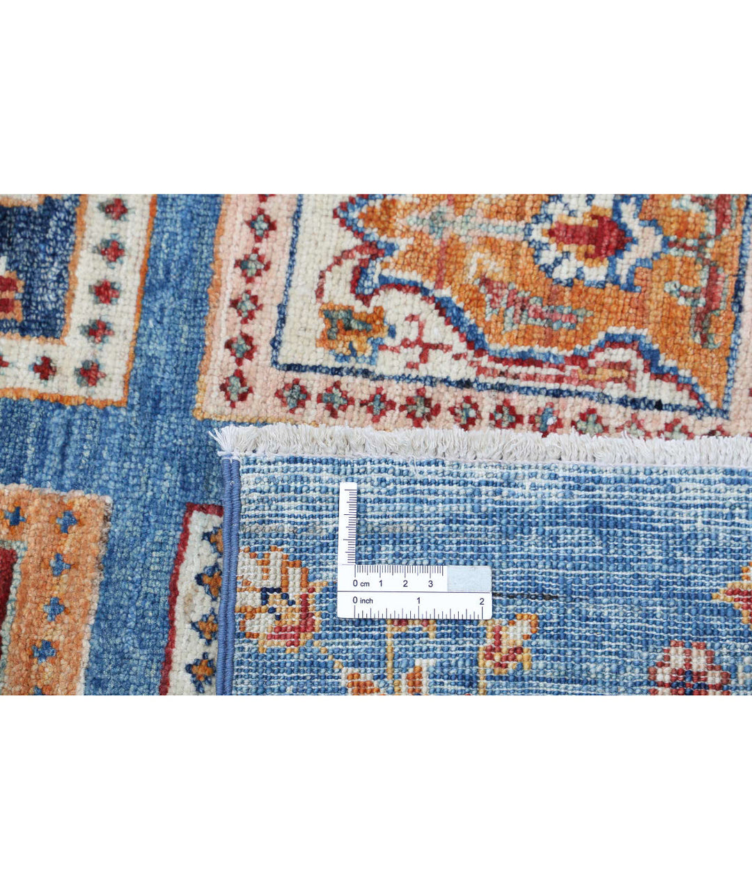 Blue Afghan Bakhtiari Rug 5' 8" x 7' 8" Hand-Knotted | No. AT71281