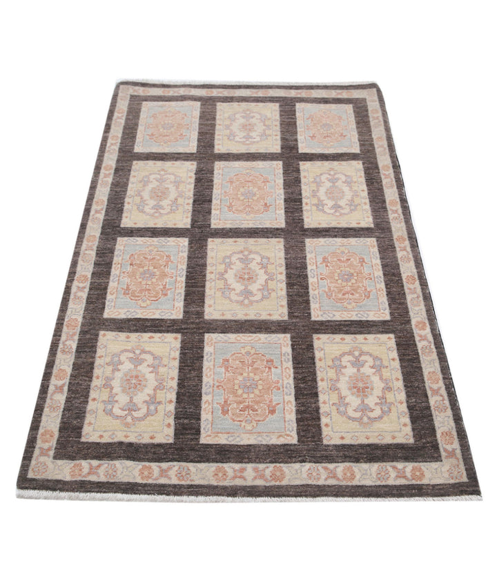Brown Afghan Bakhtiari Rug 3' 3" x 5' 1" Hand-Knotted | No. AT65408