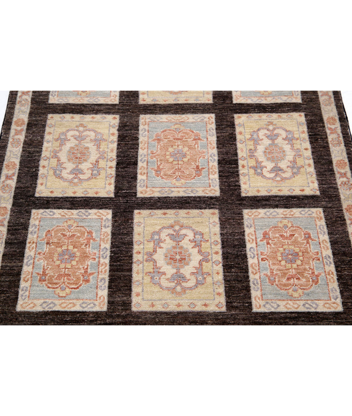 Brown Afghan Bakhtiari Rug 3' 3" x 5' 1" Hand-Knotted | No. AT65408