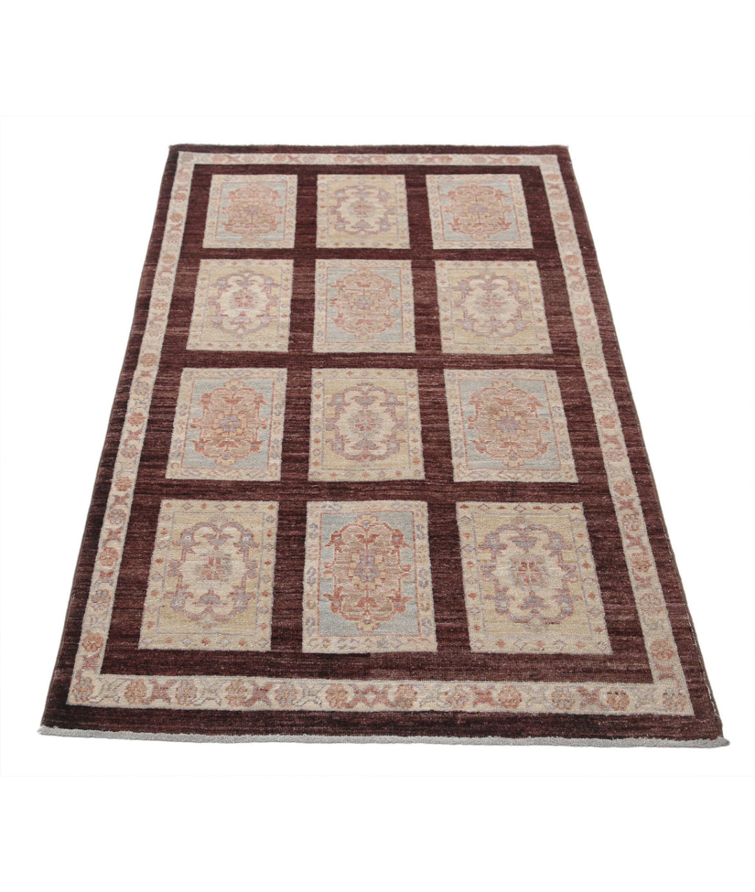 Brown Afghan Bakhtiari Rug 3' 0" x 5' 0" Hand-Knotted | No. AT50998